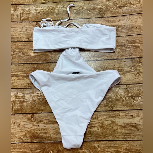 NWT ROSETTA GETTY Drawstring Bandeau One Piece Swimsuit - Picture 5 of 8